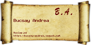 Bucsay Andrea névjegykártya